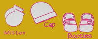 Snoopy Baby Accessories Set (Knit Cap, Mittens, And Booties)