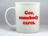 Snoopy Hugs Woodstock Vintage Mug - Gee, Somebody Cares