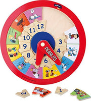 Peanuts Wooden Educational Puzzle Clock