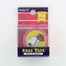 Snoopy Decorative Christmas Washi Masking Tape With Metallic Gold Graphics - Over 16 Feet Long! - snoopn4pnuts.com