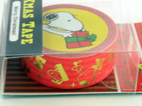 Snoopy Decorative Christmas Washi Masking Tape With Metallic Gold Graphics - Over 16 Feet Long! - snoopn4pnuts.com
