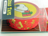 Snoopy Decorative Christmas Washi Masking Tape With Metallic Gold Graphics - Over 16 Feet Long!