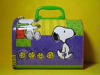 Snoopy and Chocolate Chip Cookies Dome Lunch Box Tin (New But Near Mint)