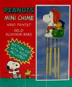 Santa Snoopy With Sack Resin Wind Chime
