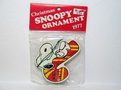 1977 Vintage Noel Candy Cane Wood Ornament