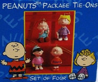 Peanuts Gang Mini Tie-On Set - Hang On Christmas Tree, Decorate A Gift, Etc.