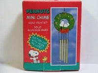 Snoopy On Christmas Wreath Resin Wind Chime