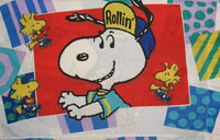 Vintage Snoopy Pillow Case - Rollerblading