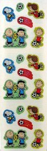 Peanuts Gang Soccer Holographic Stickers