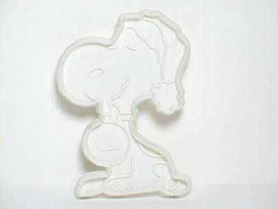 Snoopy Santa - White Cookie Cutter