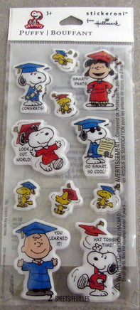 Peanuts Puffy Graduation Stickers - Great For Scrapbooking!