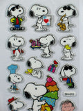 Snoopy Puffy Metallic Sticker Set - Great For Scrapbooking!
