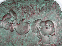 Charlie Brown And Lucy Stepping Stone / Plaque - Bronze Patina
