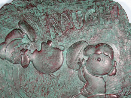 Charlie Brown And Lucy Stepping Stone / Plaque - Bronze Patina