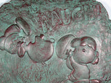 Charlie Brown and Lucy Stepping Stone / Plaque - Bronze Patina