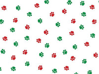 Paw Prints Cello Treat Bags - Holiday Colors