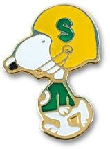 Snoopy Football Player Enamel Pin
