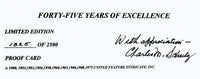 Limited-Edition Peanuts Gang 45Th Anniversary Proof Card / Poster