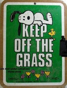 Keep Off The Grass Cork Board - Kelly Green - Price Reduced!