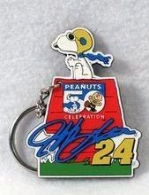 Jeff Gordon Peanuts 50Th Anniv. Vinyl Key Chain