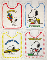 Snoopy Baby Bib Pattern Set - 7 Days Of The Week