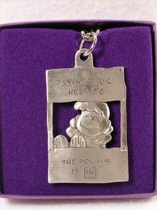 Lucy Psych Booth Pewter Key Chain