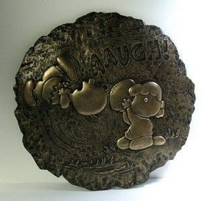 Charlie Brown and Lucy Stepping Stone / Plaque - Antique Bronze