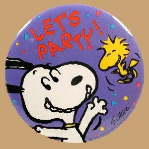 Let's Party! Pinback Button - Reduced Price!