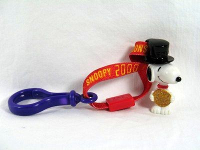 2000 Wendy's Fast Food Toy - Snoopy Clip-On 50Th Anniversary