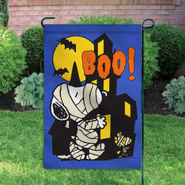 Peanuts Double - Sided Flag - Snoopy Mummy Halloween BOO! - snoopn4pnuts.com
