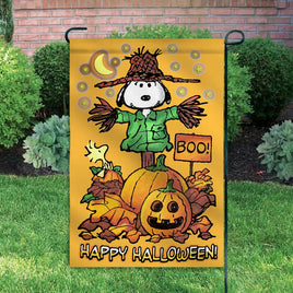 Peanuts Double - Sided Flag - Snoopy Happy Halloween - snoopn4pnuts.com