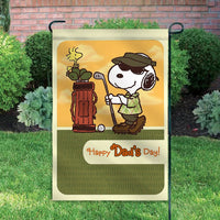 Peanuts Double - Sided Flag - Father's Day Snoopy Joe Cool Golfer - snoopn4pnuts.com
