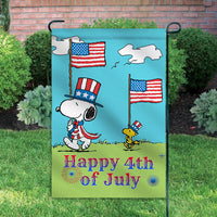 Peanuts Double-Sided Flag - Happy Fourth of July