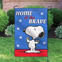 Peanuts Double-Sided Flag - Home Of The Brave