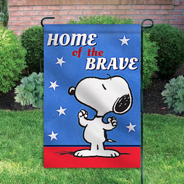 Peanuts Double - Sided Flag - Home Of The Brave - snoopn4pnuts.com