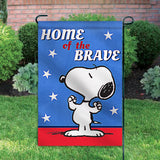 Peanuts Double-Sided Flag - Home Of The Brave