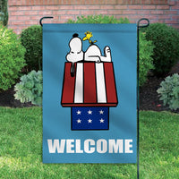 Peanuts Double-Sided Flag - Patriotic 4TH OF JULY Welcome