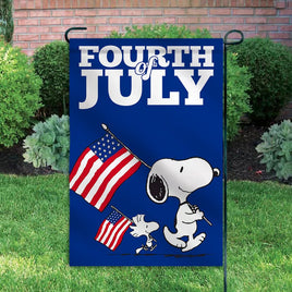 Peanuts Double - Sided Flag - Fourth of July - snoopn4pnuts.com