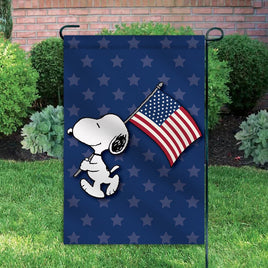 Peanuts Double - Sided Flag - Patriotic Flag - Waving Snoopy - snoopn4pnuts.com