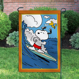 Peanuts Double - Sided Flag - Snoopy Surfer - snoopn4pnuts.com