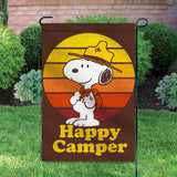 Peanuts Double-Sided Flag - Happy Camper