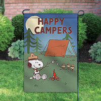 Peanuts Double - Sided Flag - Happy Campers - snoopn4pnuts.com