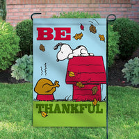 Peanuts Double - Sided Flag - Be Thankful - snoopn4pnuts.com
