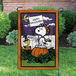 Peanuts Double - Sided Flag - Snoopy Happy Halloween - snoopn4pnuts.com