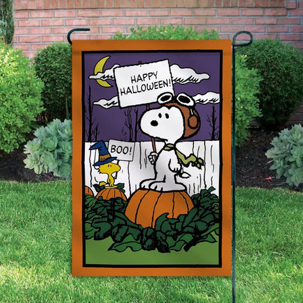 Peanuts Double - Sided Flag - Snoopy Happy Halloween - snoopn4pnuts.com