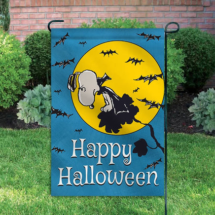 Peanuts Double - Sided Flag - Snoopy Vampire Happy Halloween - snoopn4pnuts.com