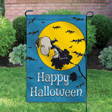 Peanuts Double-Sided Flag - Snoopy Vampire Happy Halloween