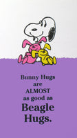 Snoopy Beagle Hugs Pocket/Purse - Size Memo Pad - Bunny Hugs - snoopn4pnuts.com