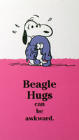 Snoopy Beagle Hugs Pocket/Purse - Size Memo Pad - Beagle Hugs Awkward - snoopn4pnuts.com