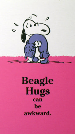 Snoopy Beagle Hugs Pocket/Purse - Size Memo Pad - Beagle Hugs Awkward - snoopn4pnuts.com
